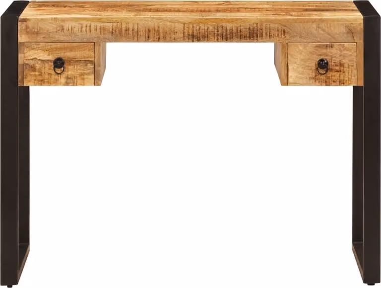 Scrivania con 2 cassetti 110 x 50 x 77 cm in legno massiccio di mango