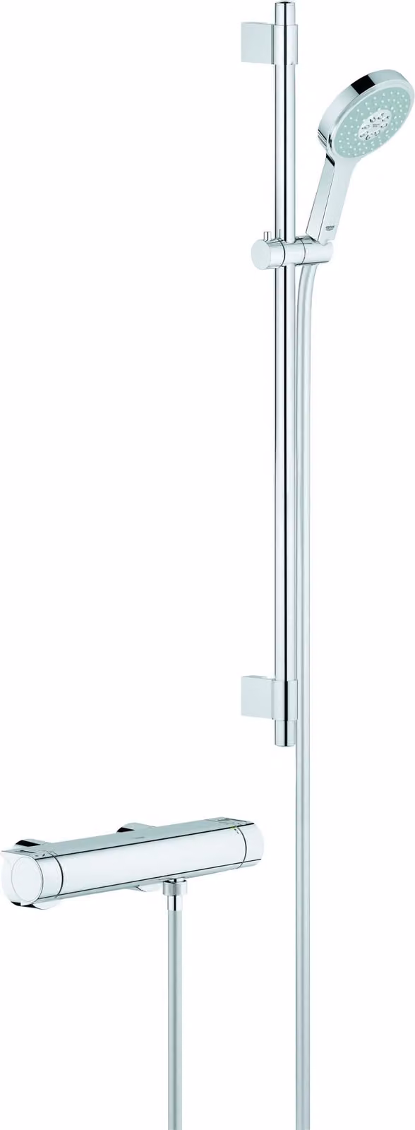 Grohe Grohtherm 2000 Thermostat-Brausebatterie mit Brausegarnitur Power&Soul chrom - 34482001