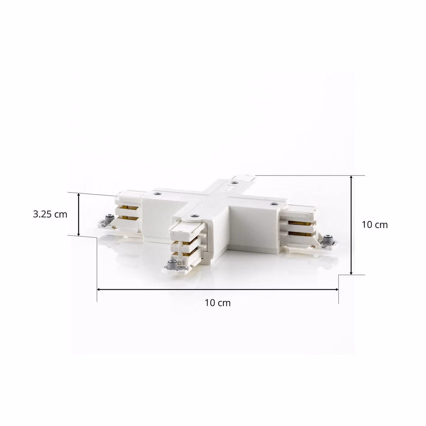 GLOBAL Giunto a X Binario trifase Noa, bianco Noa, Bianco / Opale, Alluminio