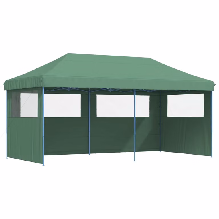 Tendone per Feste Pieghevole Pop-Up con 3 Pareti Verde