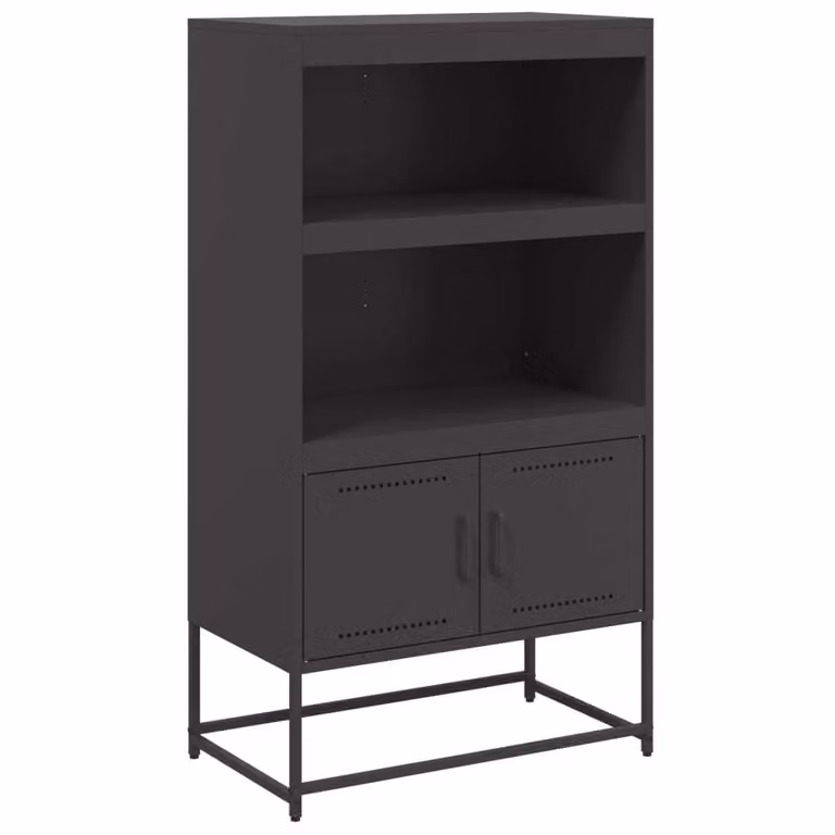 Credenza Nera 68,5x38,5x123,5 cm in Acciaio