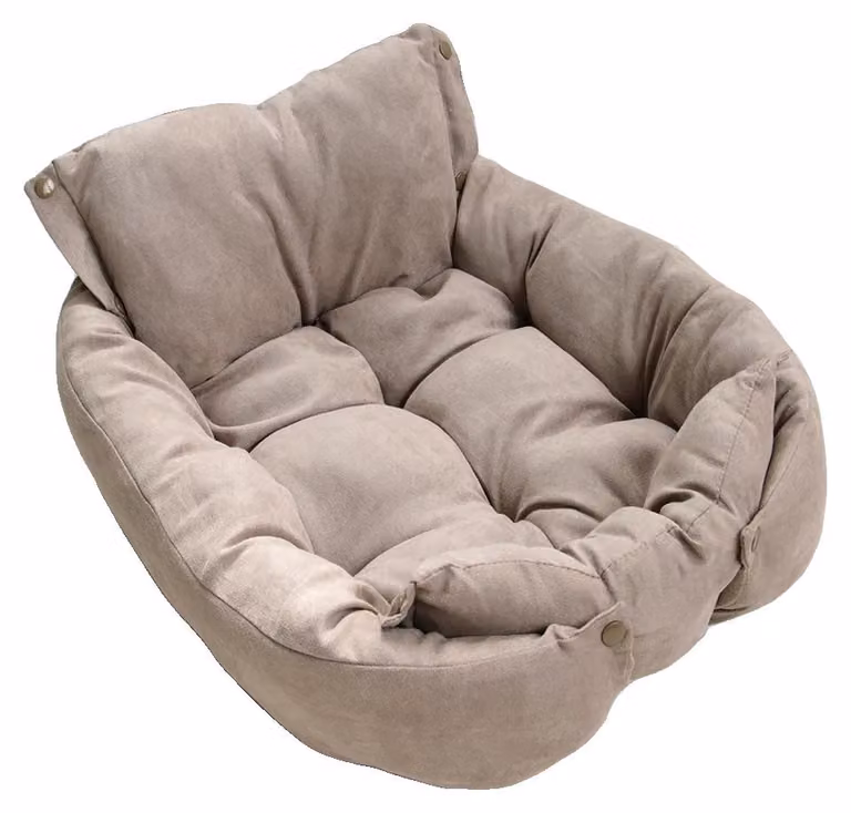 Cuccia per cani, cotone morbido, lavabile in lavatrice, marrone, taglia L
