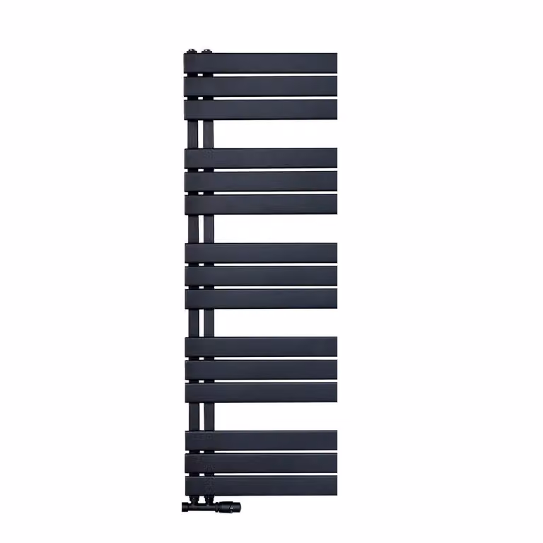 Radiatore per asciugamani/raffreddatore per bagno collegamento a pannello lato sinistro nero 1600x500