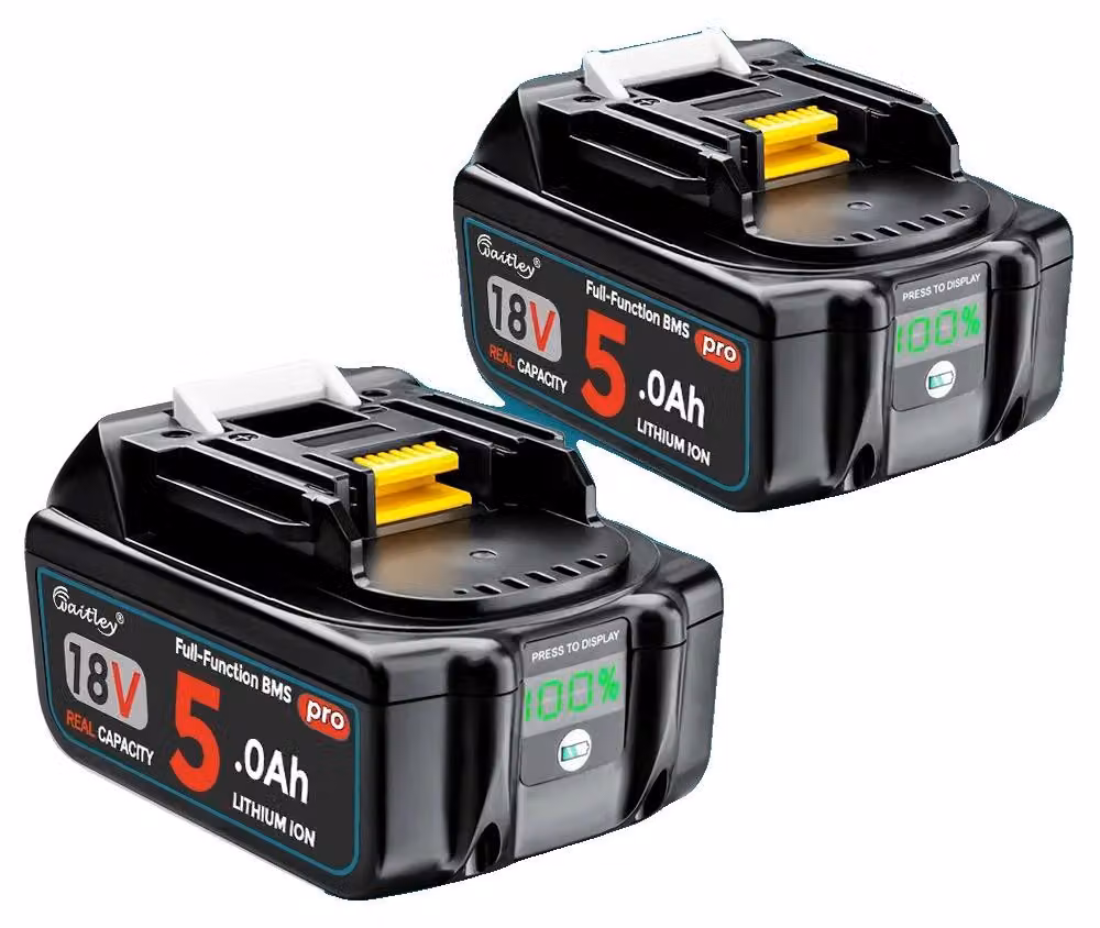 Batterie, capacità 5Ah, ad alte prestazioni, confezione da 2 batterie da 5Ah