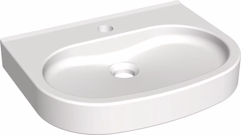 Lavabo KWC AR, VARIUScare, MIRANIT, 450x120x350 mm, privo di barriere architettoniche