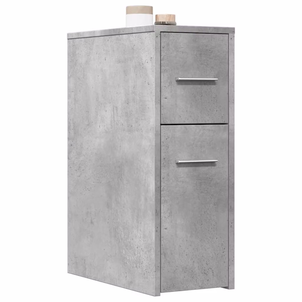 Armadietto da bagno vidaXL con ante e cassetti, Grigio, L/P/H: 22 x 44 x 61,5 cm