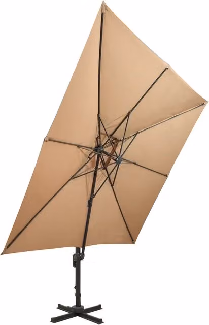 Ombrellone da giardino a sbalzo con doppio piano 300x300 cm 312374