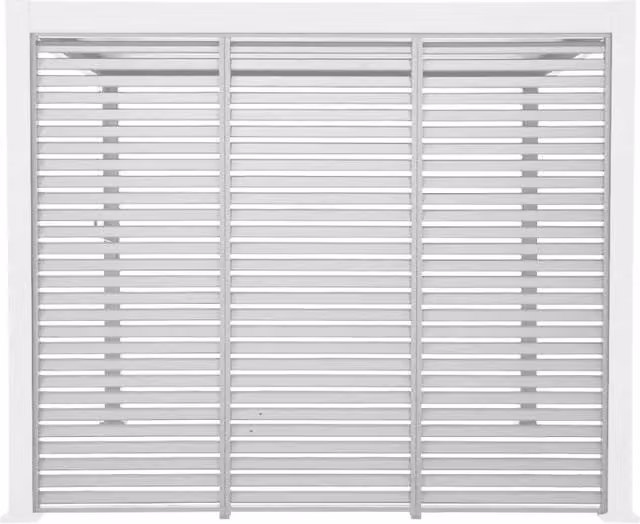 Set di 3 persiane semi-trasparenti in alluminio Sweeek per pergola bioclimatica, colore bianco, H: 236 cm, L: 93 cm