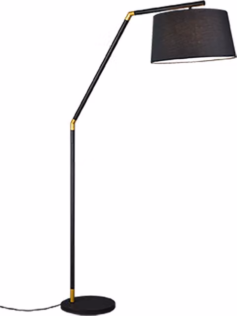 Piantana, metallo, nero e oro, H 175 cm, Tracy