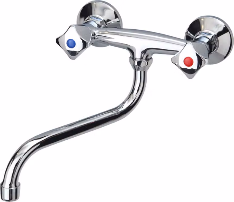 Miscelatore per lavabo a due leve Lucy con bocca S