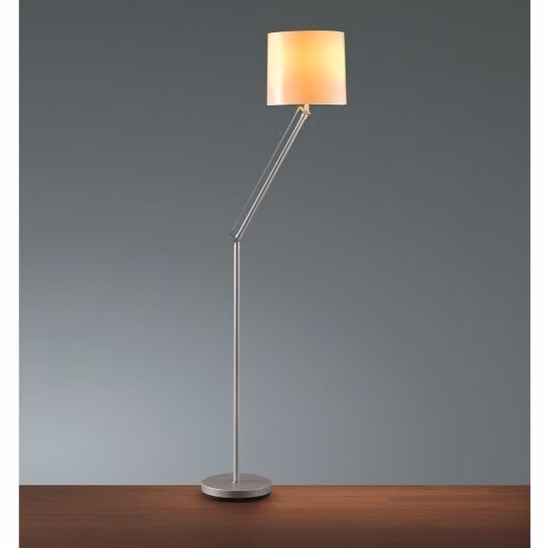 Lampada da terra Fluo Soft Flex base E27 argento/bianco