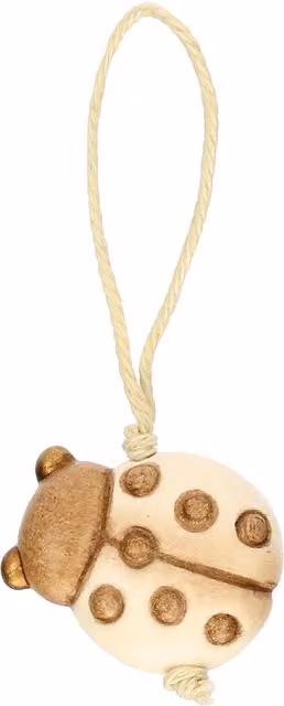 Set di 5 segnaposto a forma di coccinella Thun in ceramica bianca decorata