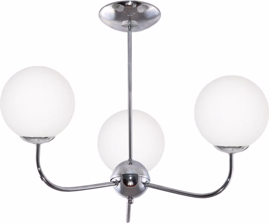 Lampada da soffitto Lampada a sospensione Lampadario Cromo Vetro Sfera Bianco PATRIK 13-592