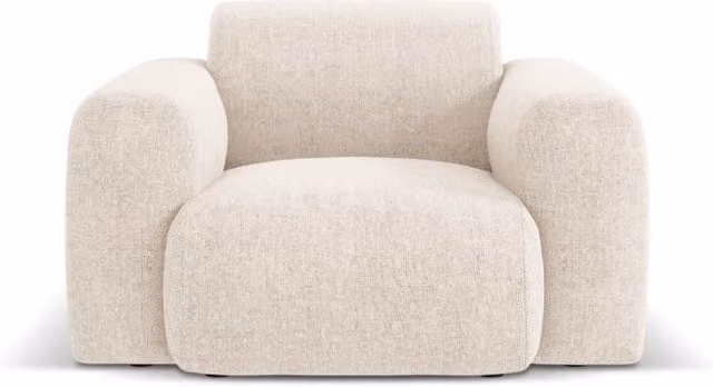 Poltrona a 2 posti Nolio Cosmopolitan Design in ciniglia beige chiaro L: 105 cm, P: 95 cm, H: 72 cm
