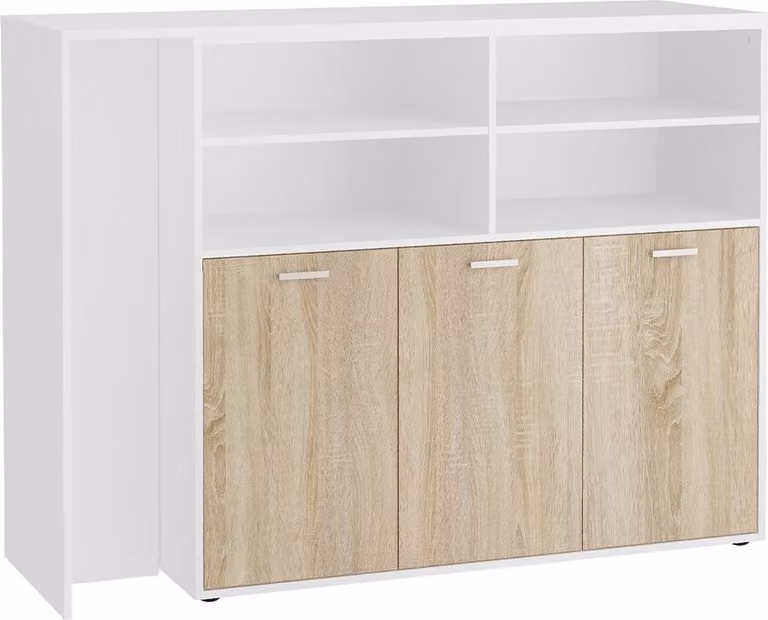 Calicosy - Mobile multifunzione buffet e tavolo bar Soest - L124 x H113 cm