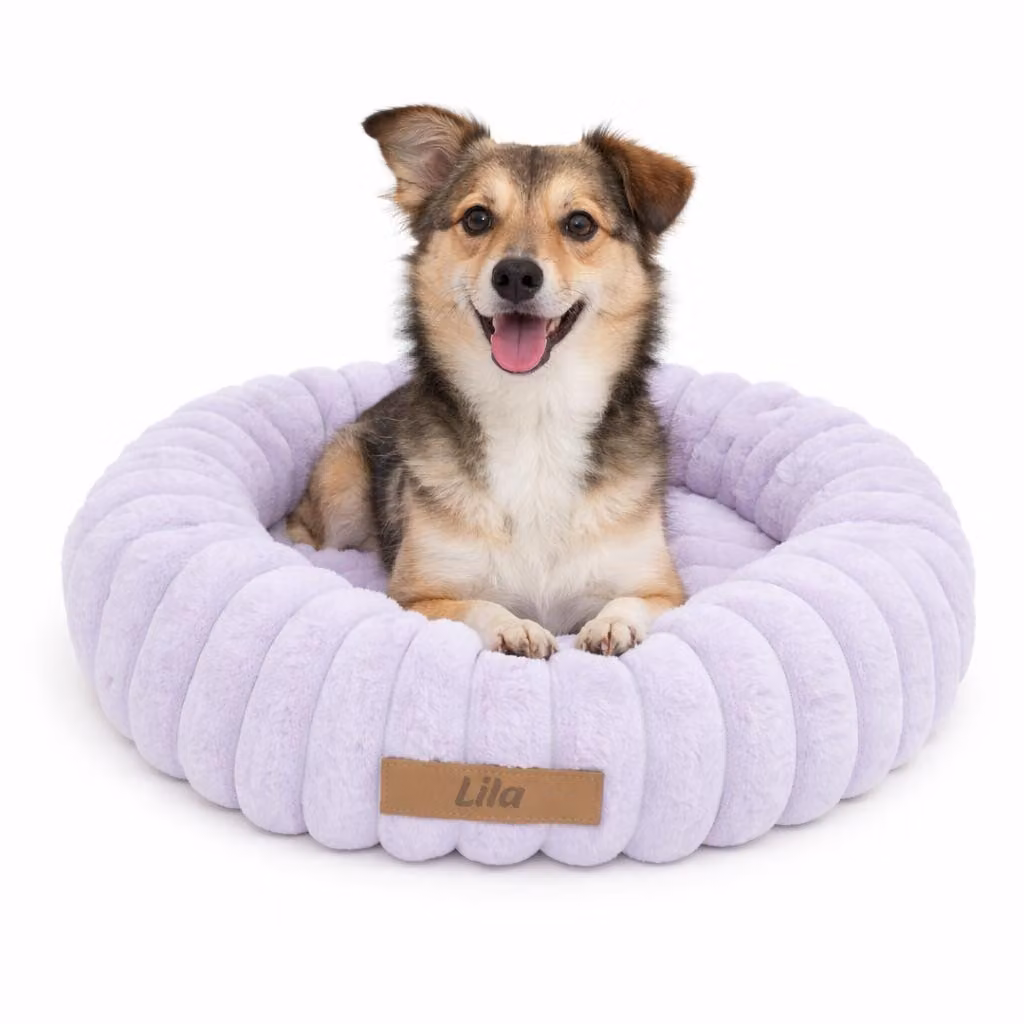Dogeste Donut cuccia per cane 60 cm rotonda, cuscino morbido e soffice, lavabile, fondo antiscivolo