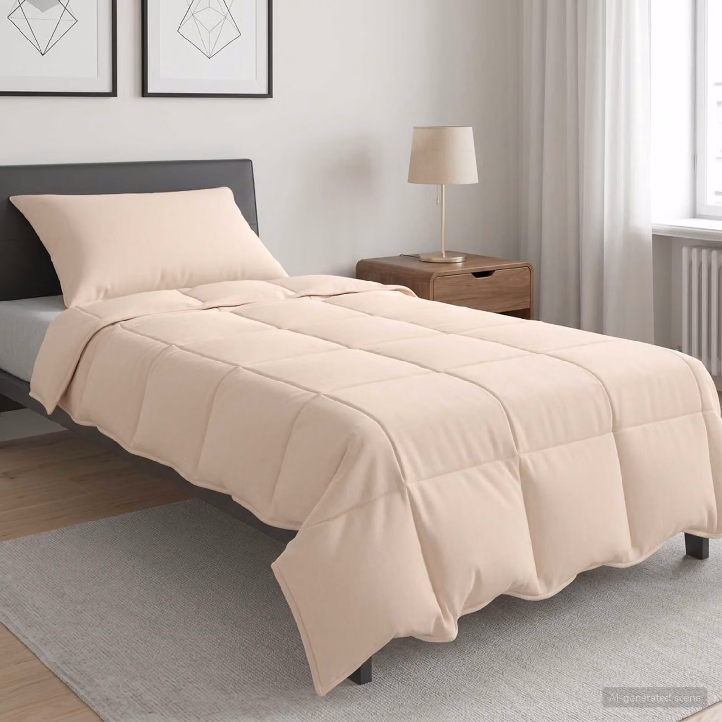 Set di 2 Piumoni Estivi vidaXL in Kapok Naturale Beige, Traspiranti e Anallergici