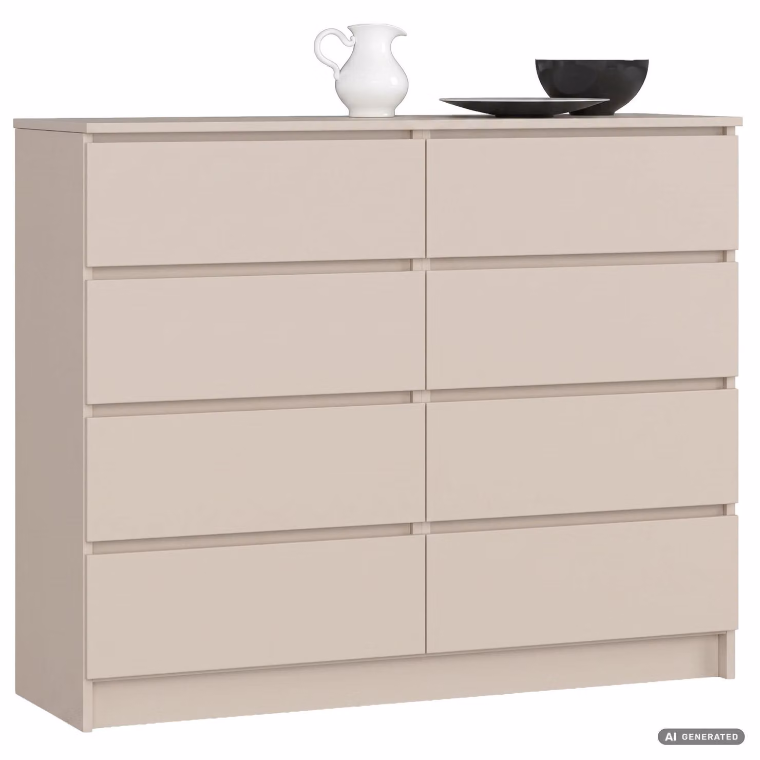 Comò K120 Cashmere 120 cm 8 cassetti 120x40x99 cm