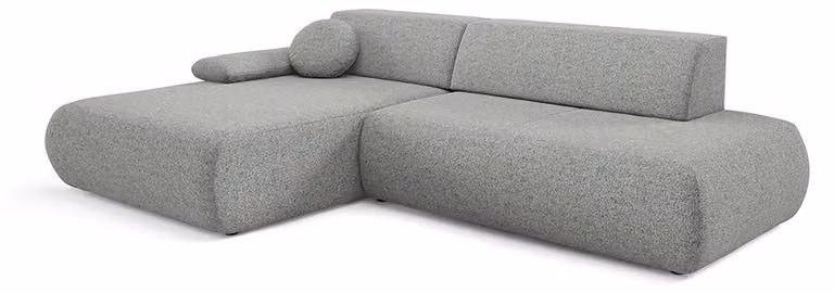 Divano angolare con funzione letto, modello Puentro, lato sinistro, colore grigio pietra