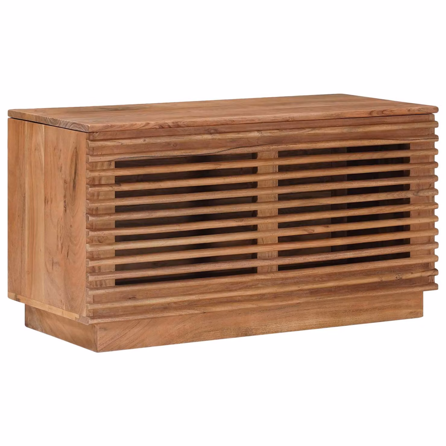 vidaXL Scatola di Stoccaggio Moderna in Legno di Acacia Marrone L: 85 cm, P: 40 cm, H: 46 cm