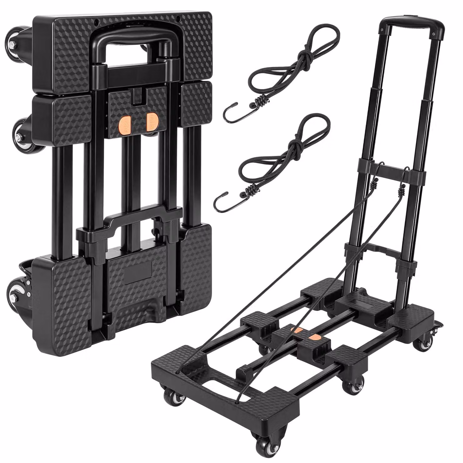 Carrello pieghevole, capacità di carico 225 kg, 6 ruote