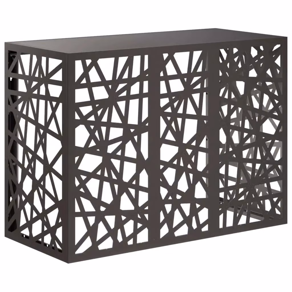 Copertura per condizionatore d'aria vidaXL in acciaio nero L/P/H: 110 x 50 x 80 cm – 2