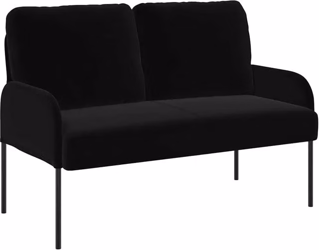 Divano | Divano da soggiorno | Sofa con cuscino 110cm Nero Legno compensato