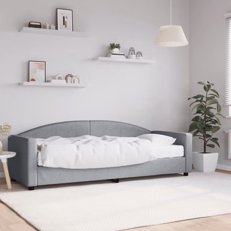 Maison Exclusive - Divano letto con materasso grigio chiaro 80x200 cm in tessuto