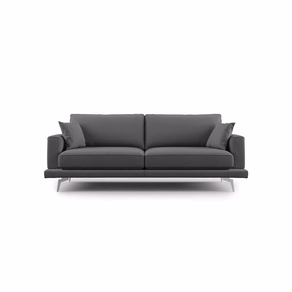 Divano moderno Dorian Divani.Store in tessuto antimacchia antracite L: 178 cm – 2