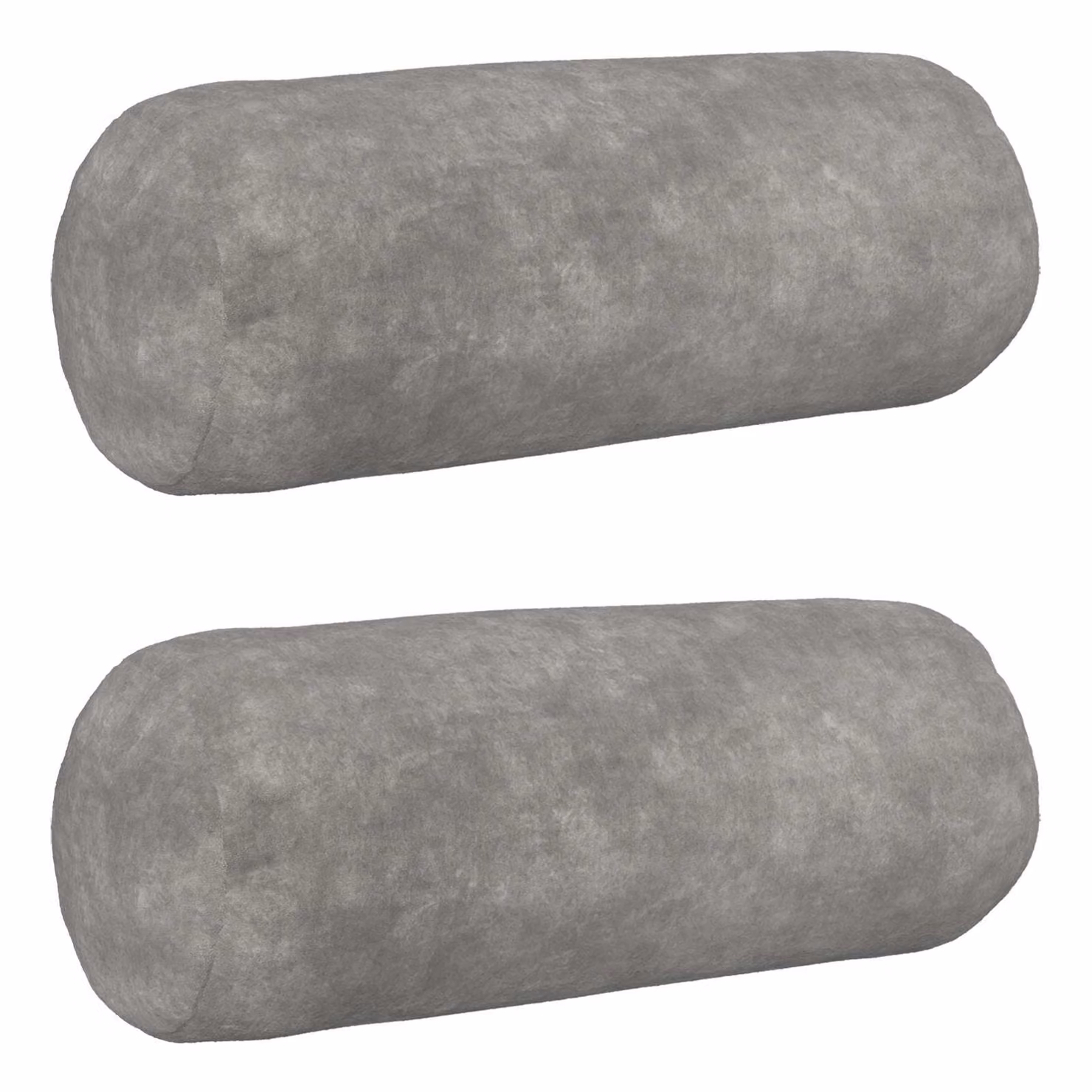 Set di 2 federe vidaXL HEERLEN grigio chiaro in microfibra, forma ovale Ø 15 x 40 cm