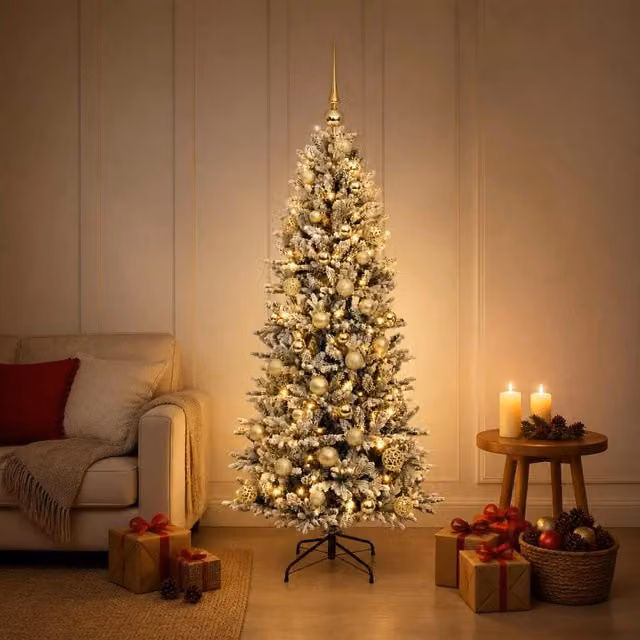 Albero di Natale artificiale con palline 150 cm 150 LED 3465662