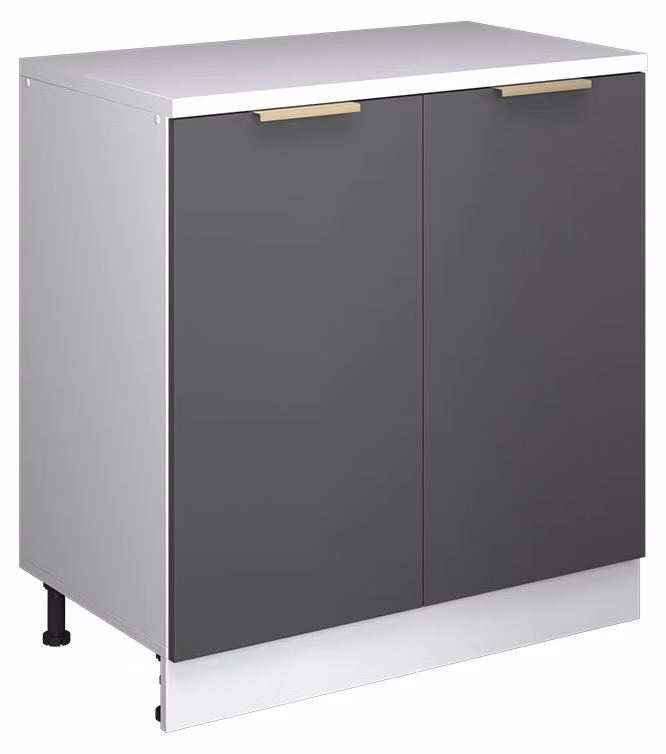 Mobile cucina sottotetto Vicco R-Line Antracite-oro 80 cm senza inclinazione con 2 ante, Model 61814