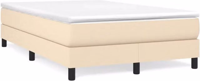 Giroletto a Molle con Materasso Crema 120x190 cm in Tessuto 3269662