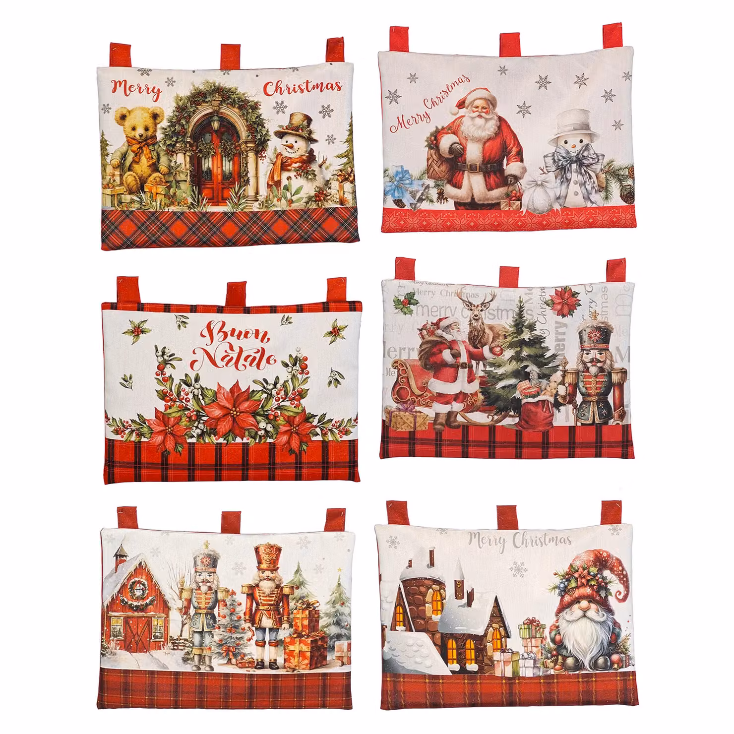Copriforno Natalizio Multicolore Vestiamo Casa con 3 Asole L: 48 cm, P: 38 cm – 1