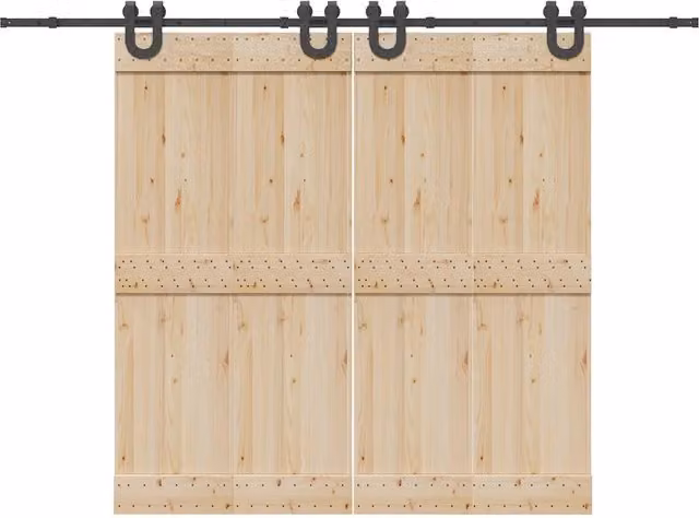 Kit di binari per porte scorrevoli vidaXL in acciaio inossidabile nero opaco 400 cm