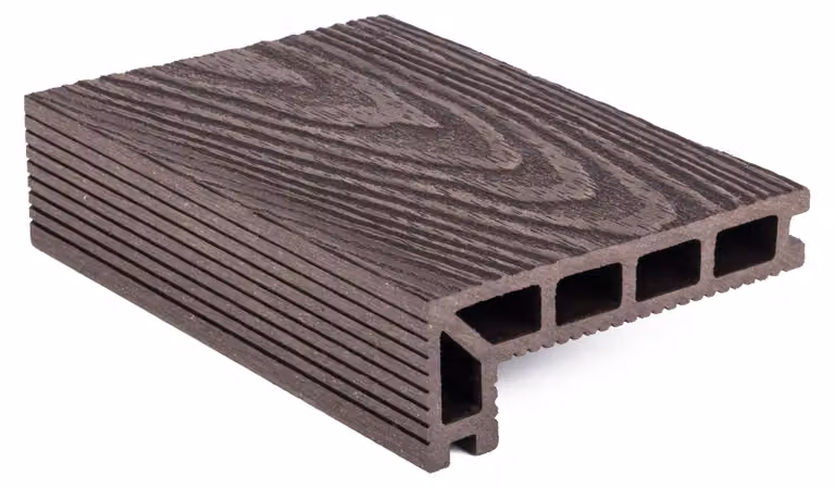 Tavola da terrazza G21, 2,5 x 14,8 x 400 cm, Legno scuro, WPC