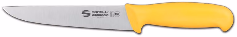 Coltello disosso retto cm 16 giallo linea Supra di Sanelli Ambrogio