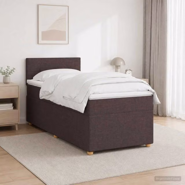 Letto box spring ibrido vidaXL con materasso a molle insacchettate e illuminazione sottostante, L/P: 90 x 200 cm, multicolore – 1