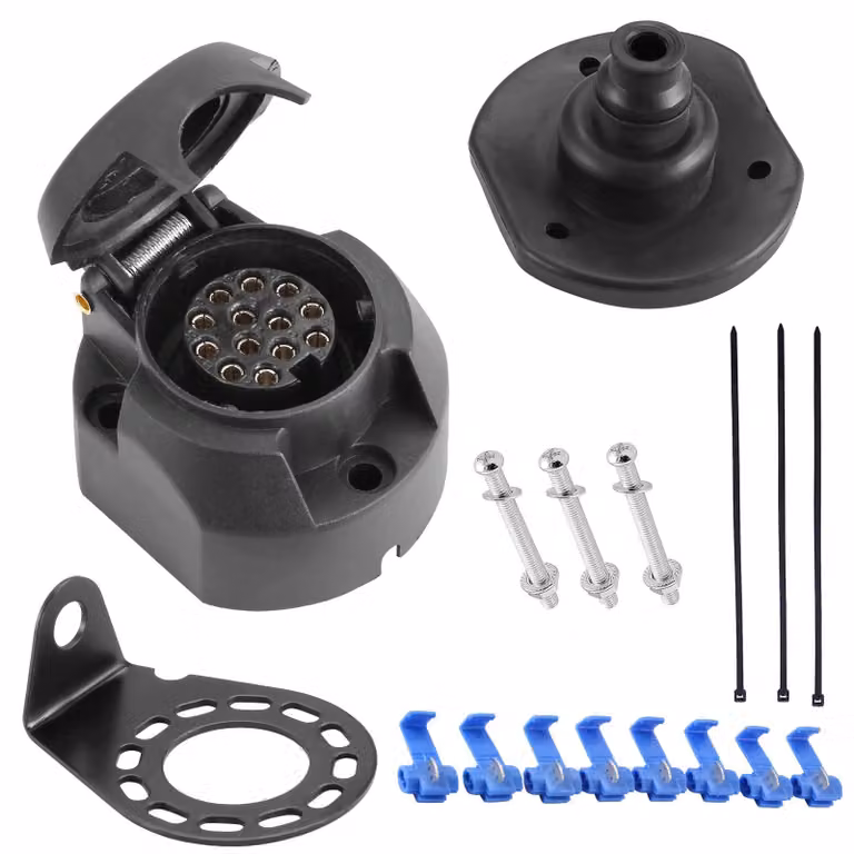 Presa di corrente per rimorchi a 13 poli, impermeabile, per camper e auto, 12 V