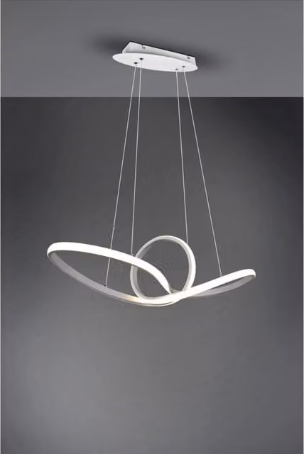 Lampada a sospensione Sansa Trio Leuchten LED 28W dimmerabile bianca L 80 cm