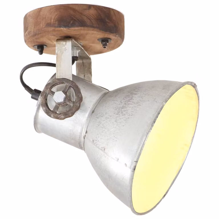 Lampade da Parete/Soffitto 2 pz Industriale Argento 20x25cm E27