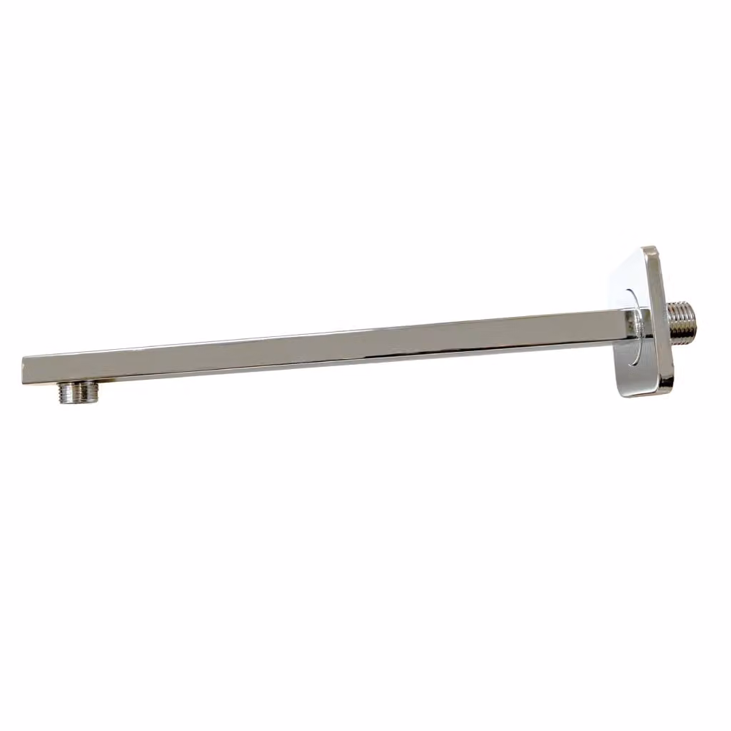 Braccio doccia a parete in ottone cromato quadrato 40 cm CANCUN