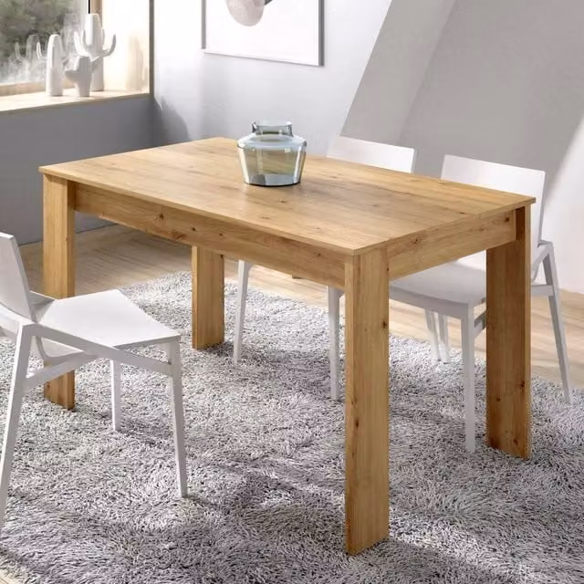 Tavolo da pranzo rettangolare Alois DMORA in Rovere Nodi, L: 139 cm, P: 81 cm, H: 77 cm – 1