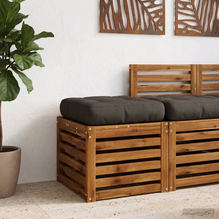 Cuscino per sedia vidaXL VIANEN in poliestere con imbottitura in schiuma, colore grigio antracite