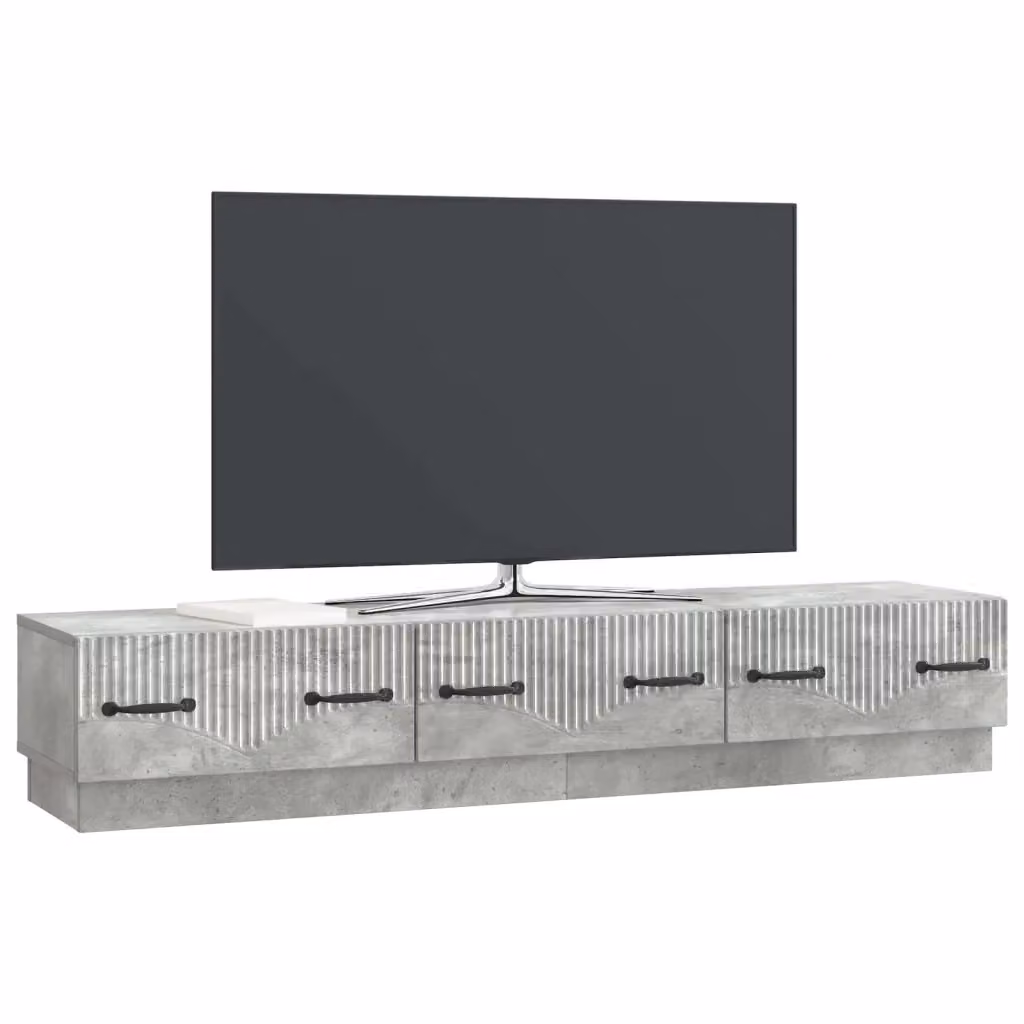 Mobile TV moderno DESIGN IN con cassetto e finitura grigio cemento, L: 147 cm, P: 34,5 cm, H: 27 cm – 2