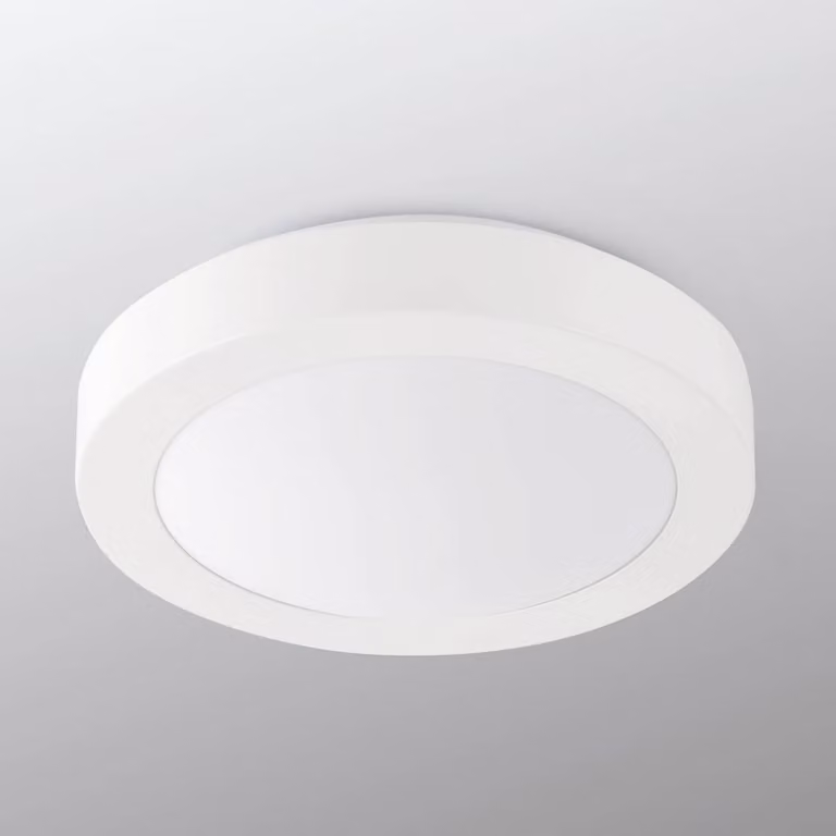 FARO BARCELONA Plafoniera Logos, dimmerabile, Bianco / Opale, Bagno, Alluminio, Moderno, Plafoniera