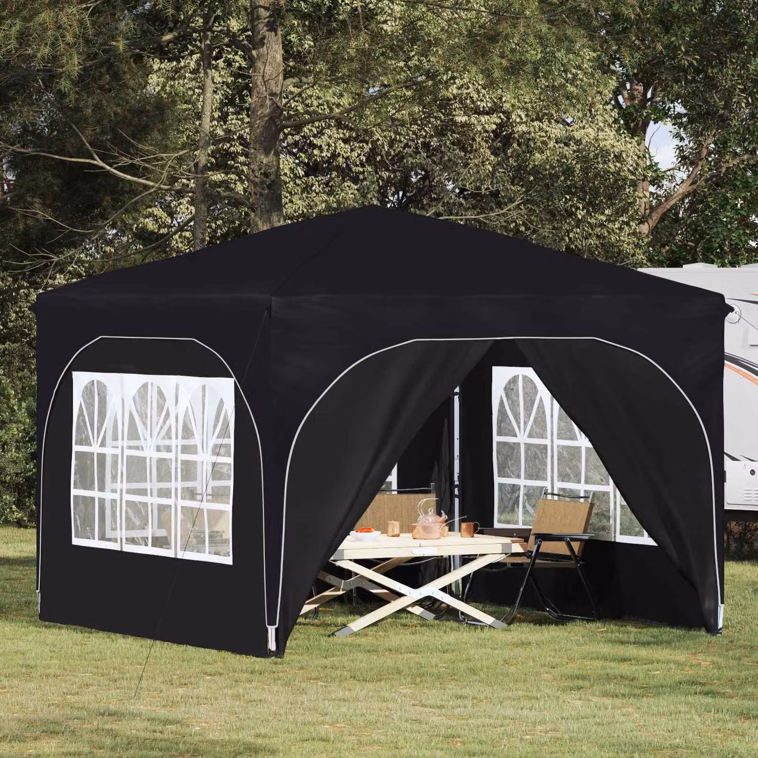 Maison Exclusive - Tenda pop-up per feste, dimensioni 290 x 290 x 245 cm, colore antracite