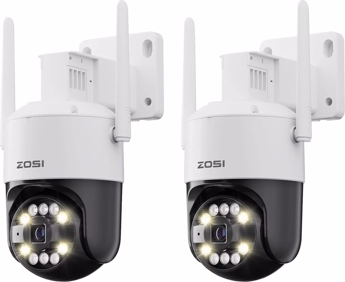 ZOSI Telecamera di sicurezza CCTV, 8MP Ultra HD, rilevamento umano AI, 8MP NO Scheda TF x 2
