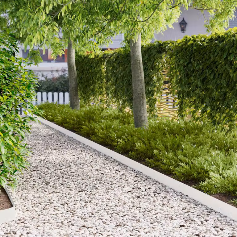 Set di 20 bordure per prato vidaXL in acciaio bianco, 103 x 10 cm