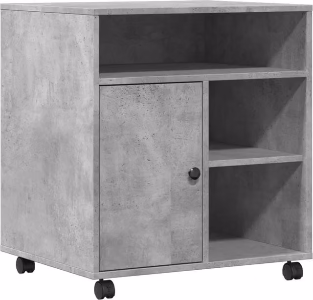 Supporto per stampante unità da scrivania con ruote 60 x 50 x 67 cm grigio 02_0044764